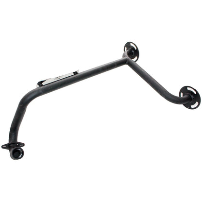 Twin Exhaust Pipe + Red Alloy Mufflers for 110cc Dinosaur Quad ATV (N/A)