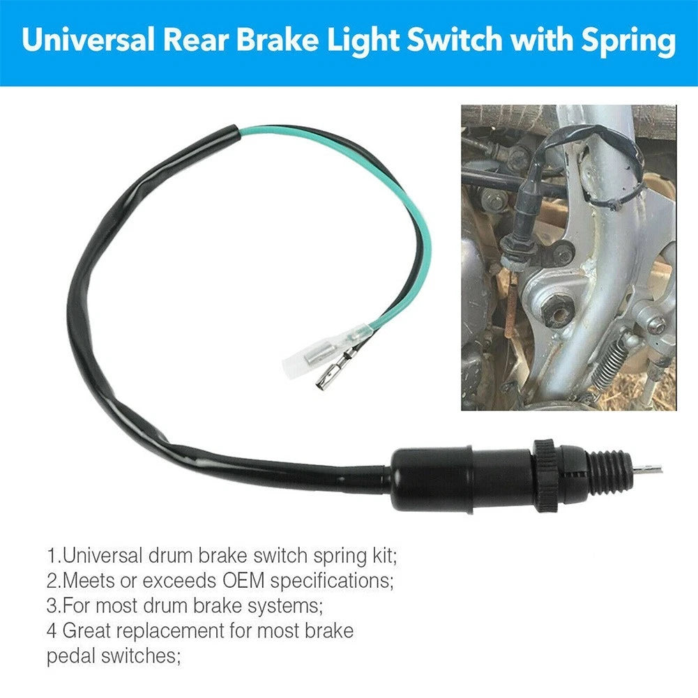 2X Rear Brake Light Switch Cable Wire Spring Kit for Dirt Bike ATV