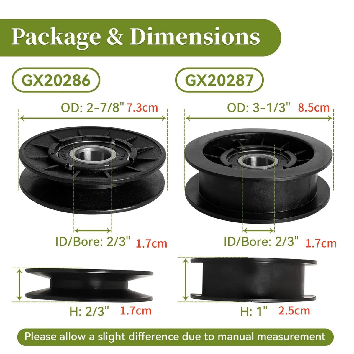 Idler Pulley Set for John Deere Lawn Mower (Replacement Kit)