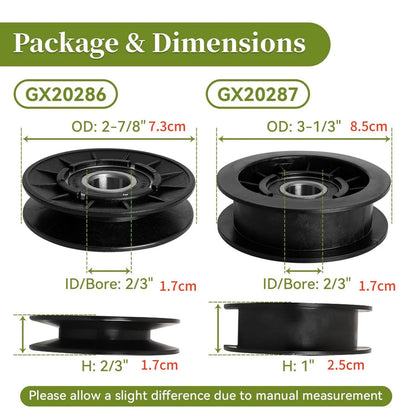 Idler Pulley Set for John Deere Lawn Mower (Replacement Kit)
