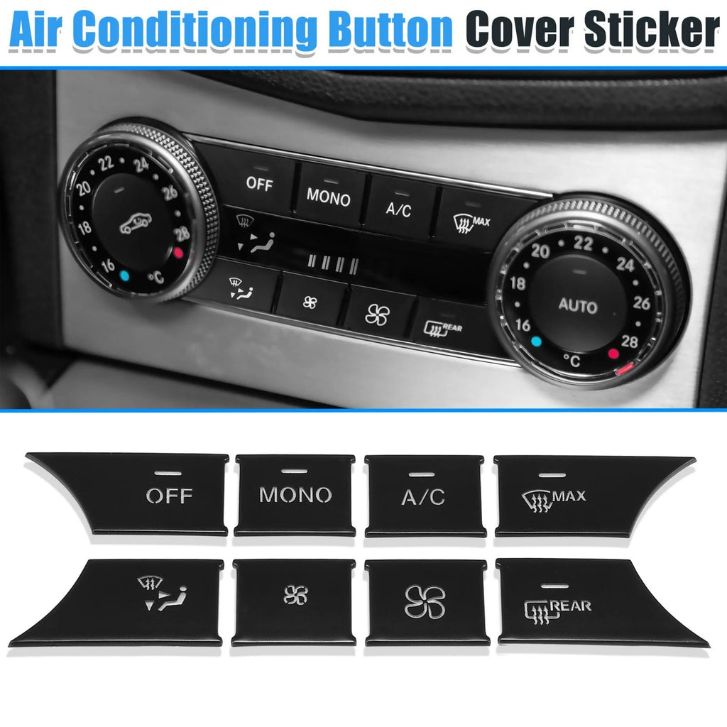 Center Console AC Button Stickers for Mercedes-Benz C300 (2008–2014)