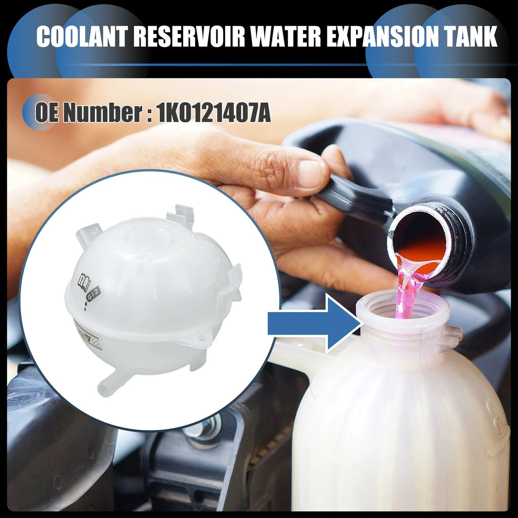 Coolant Expansion Overflow Tank with Sensor for Audi A3 (2006–2013)