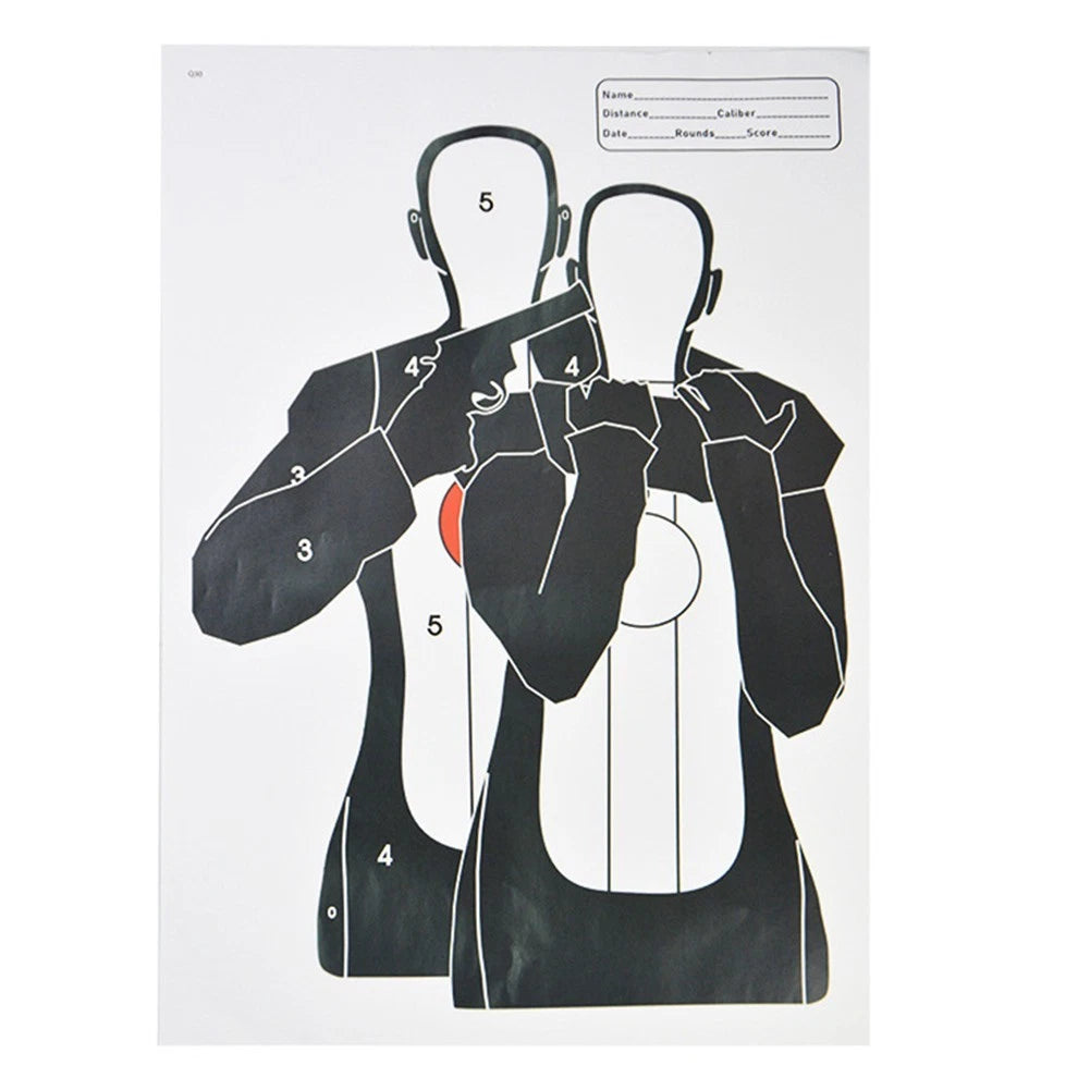 10pcs Head Chest Ring Target Paper for Training
