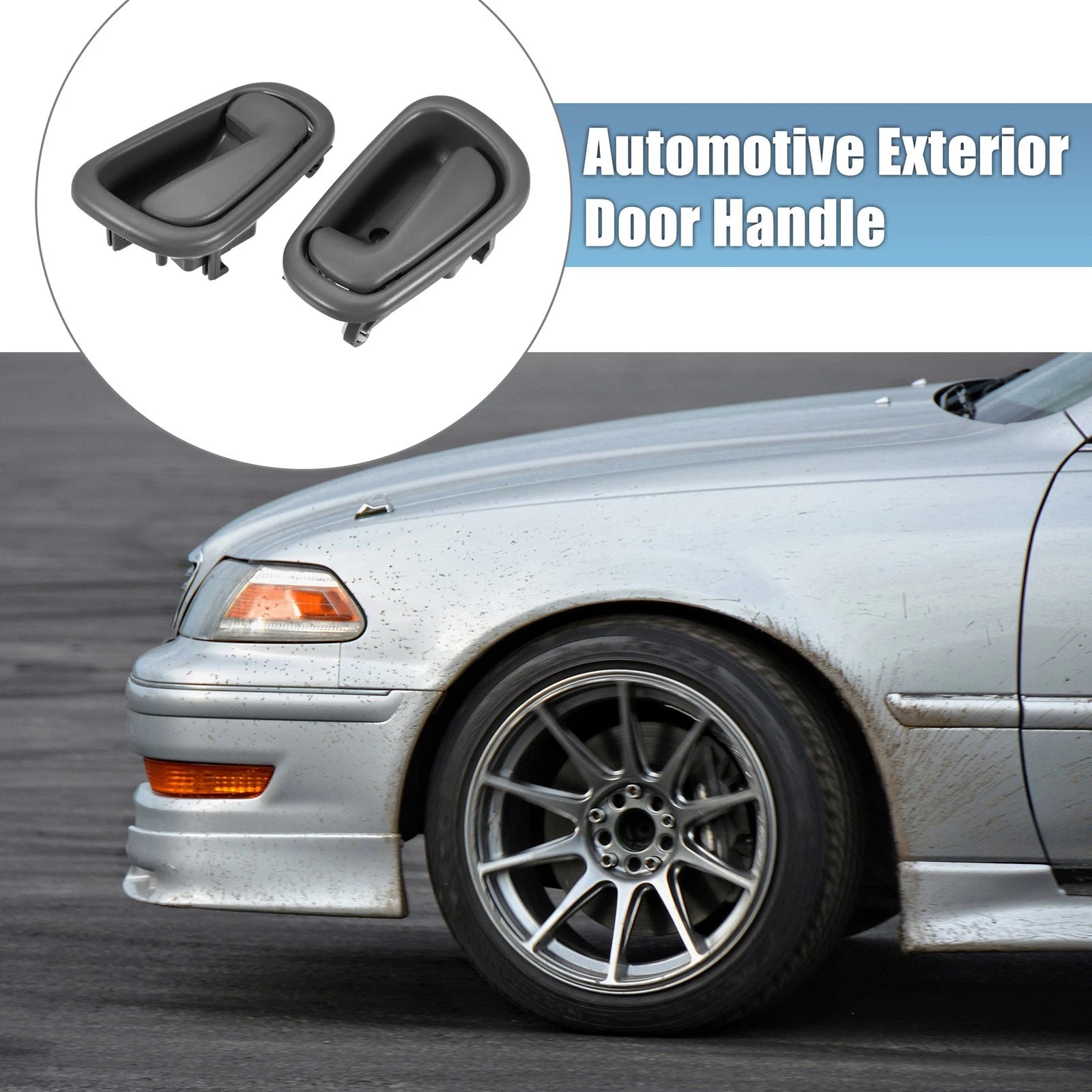 2pc Front Rear Interior Door Handle Driver Side Replacement for Toyota (2018–2022)