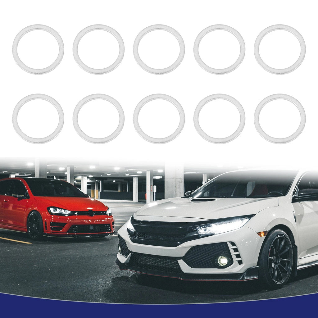 Oil Drain Plug Gaskets Silver Tone Replacement for BMW (2005–2020)