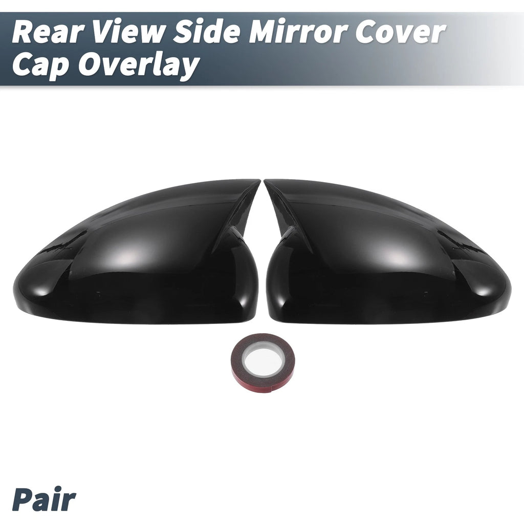 Rearview Mirror Cover Overlay Gloss Black Replacement for Chevrolet Cruze (2009–2015)