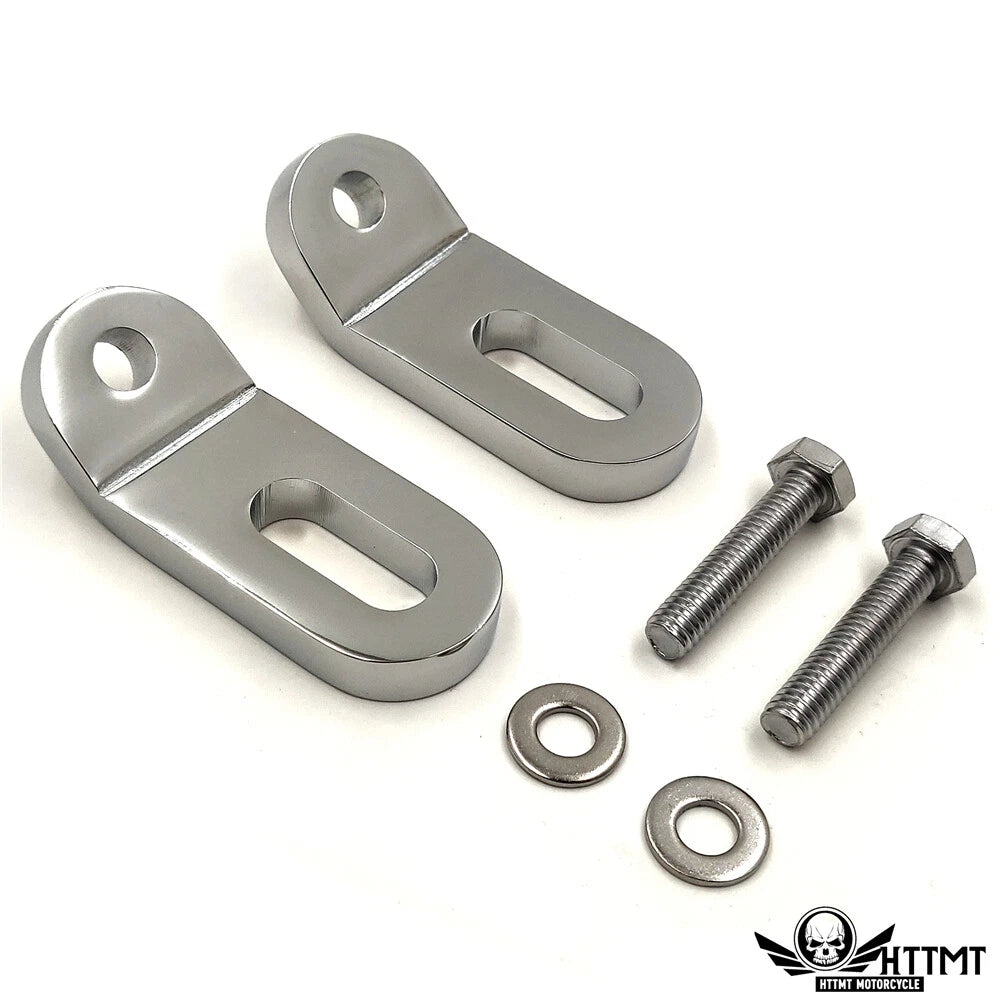 Chrome Touchless Tie-Downs Mounting Brackets for Harley Touring FLH/T (2014–2023)