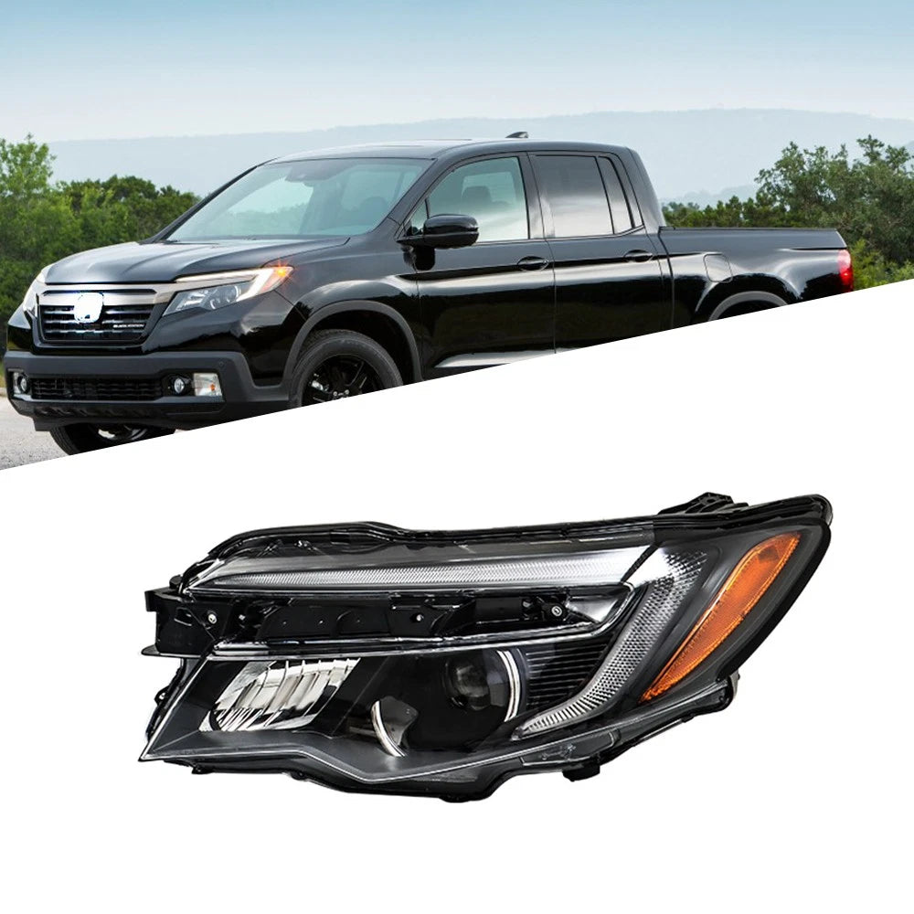 Halogen Left Headlight Assembly for Honda Pilot (2016–2018) / Ridgeline (2017–2020)