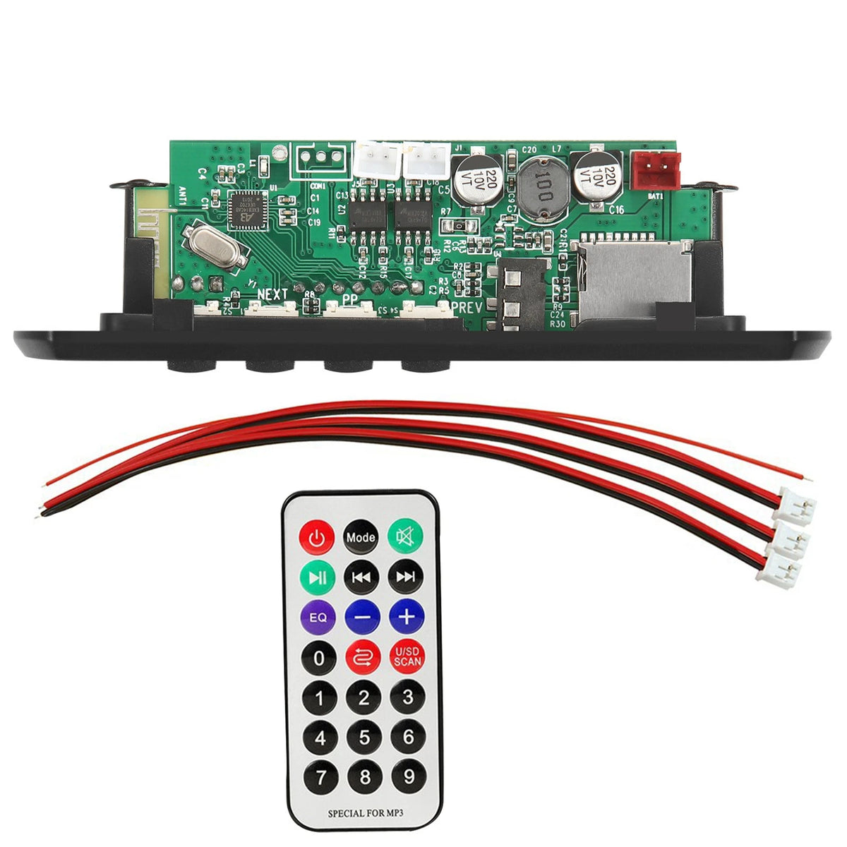 50W 12V Car FM Amplifier MP3 Player Decoder PCB Board Bluetooth 5.0 for