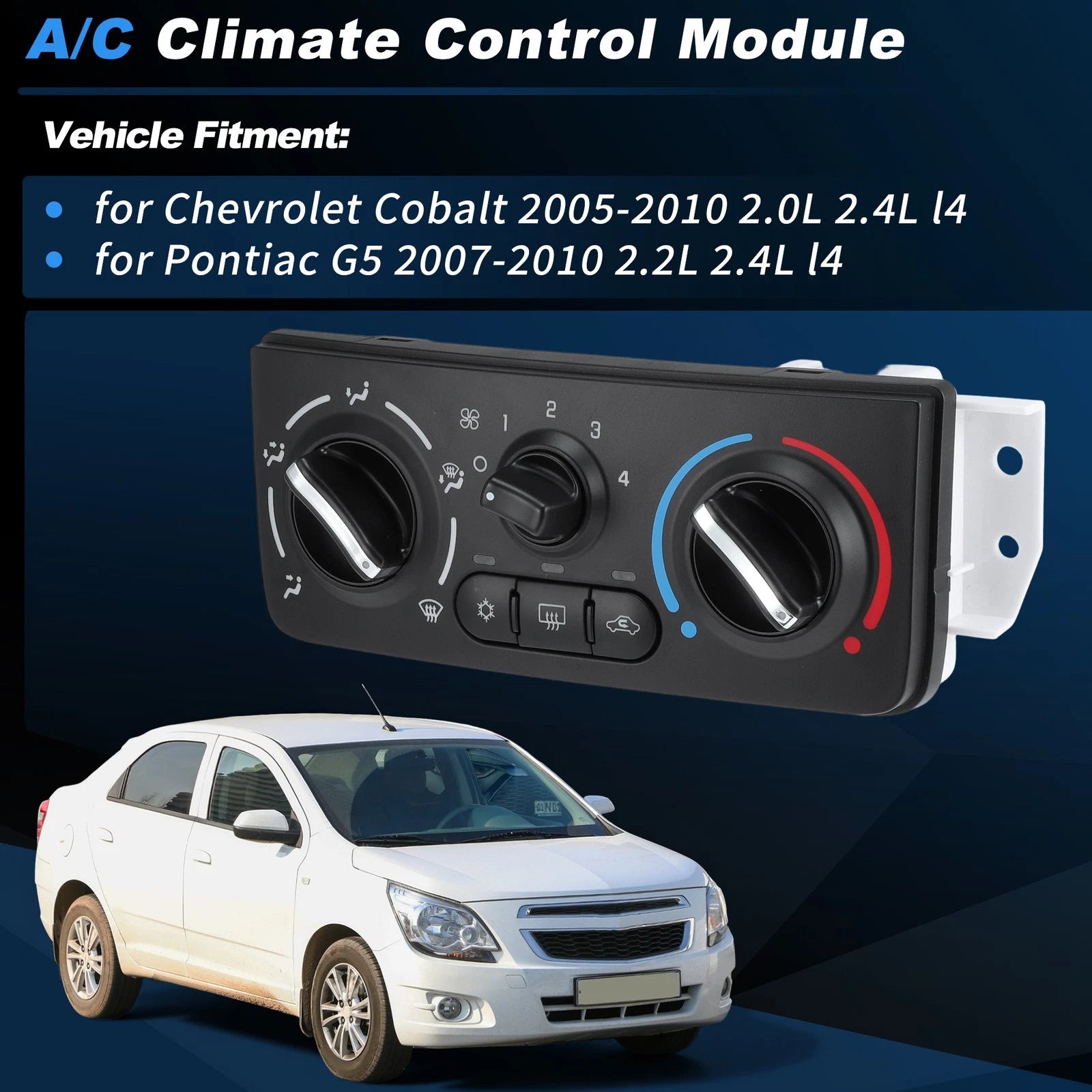 A/C Heater Climate Control Module Panel Replacement for Chevrolet Cobalt (2005–2010)