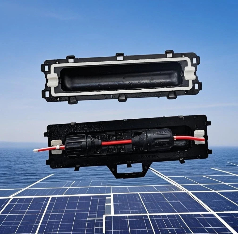 Marine photovoltaic connector protection box for outdoor installations