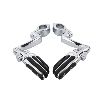 360 Adjustable 32mm Highway Foot Peg Mount Clamps for Harley Touring Softail