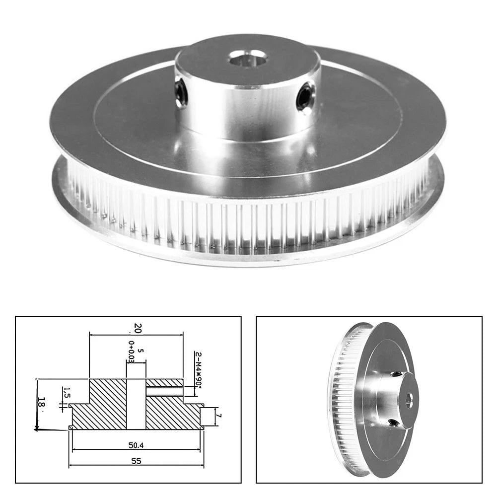 80-Tooth Synchronous Pulley for Various Mechanical Applications
