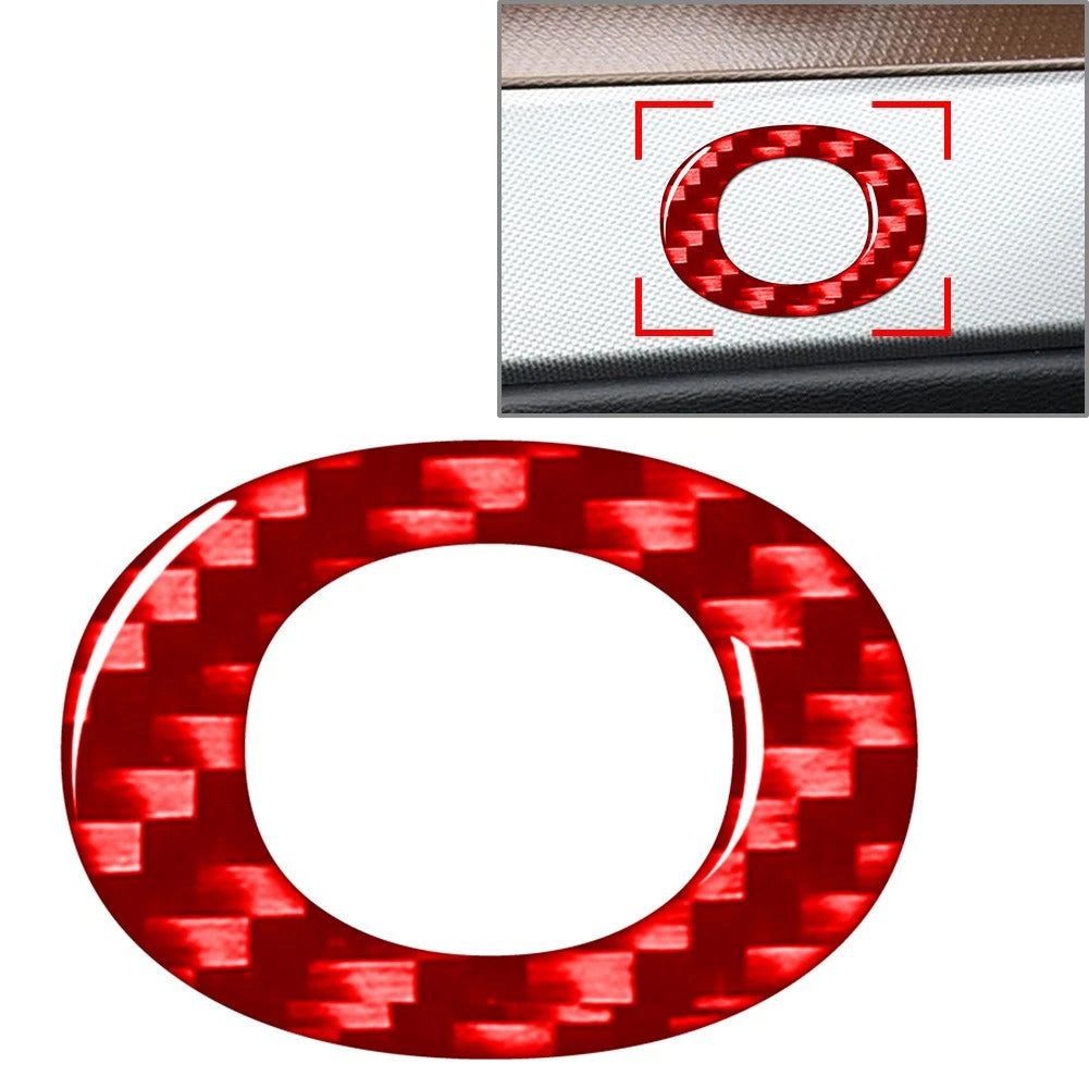 Carbon Red Door Wall Badge Emblem Decals for