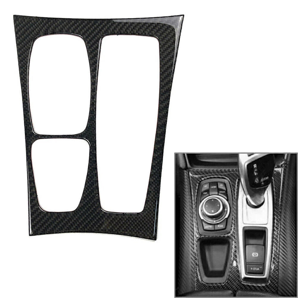 Carbon Fiber Gear Shift Box Panel Trim for BMW X5 E70, X6 E71 (2008–2014)