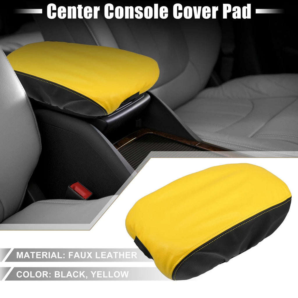 Center Console Armrest Pad Cover for Dodge Charger 2015–2022 Black Yellow