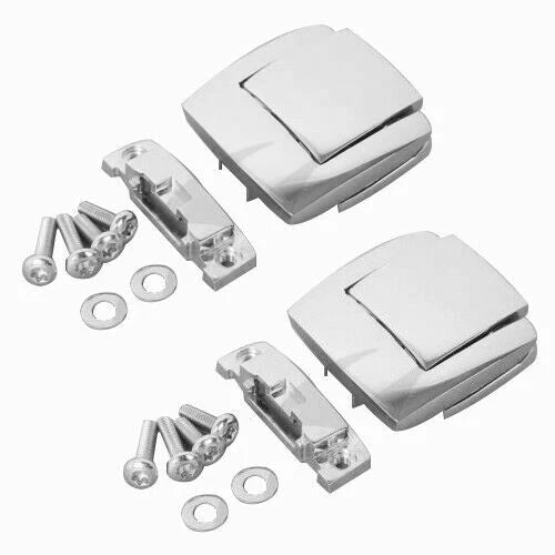 Chrome Razor Chopped Trunk Latch Hinges for Harley Touring (1988–2013)