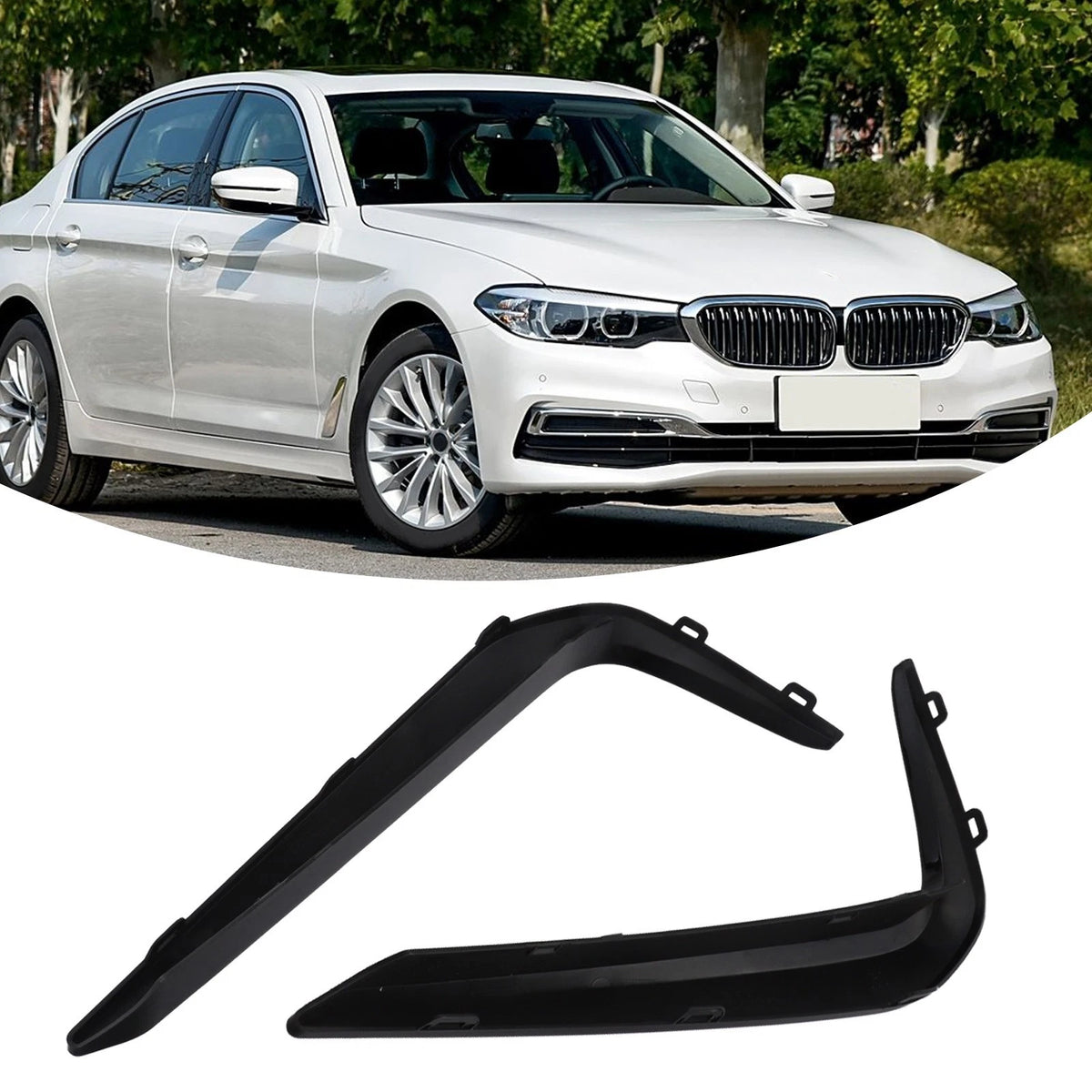 Fog Light Eyelid Cover Trims for BMW 5 Series G30 (2016–2020)