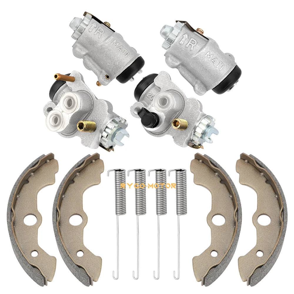 Set of 4 Front Brake Wheel Cylinders W/Shoes for Honda Rancher 350 TRX350 (2000–2003)