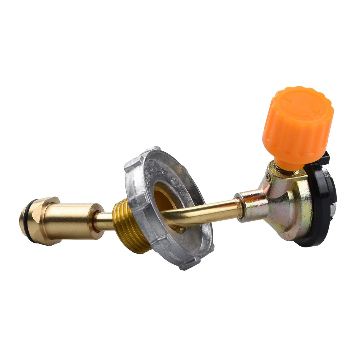 Propane Gas Tank Refill Adapter Valve with Gauge for Camping