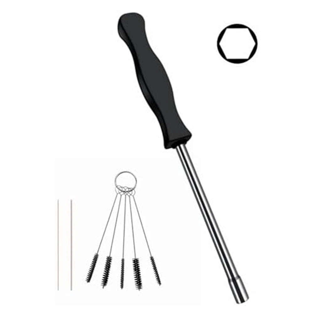 Set of 5 Jet Brushes with 4mm Hex Adjusting Tool for Comprehensive Maintenance
