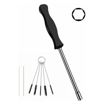Set of 5 Jet Brushes with 4mm Hex Adjusting Tool for Comprehensive Maintenance