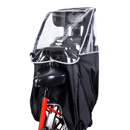 Rain Cover for Bicycle Child Seats with Reflective Strips