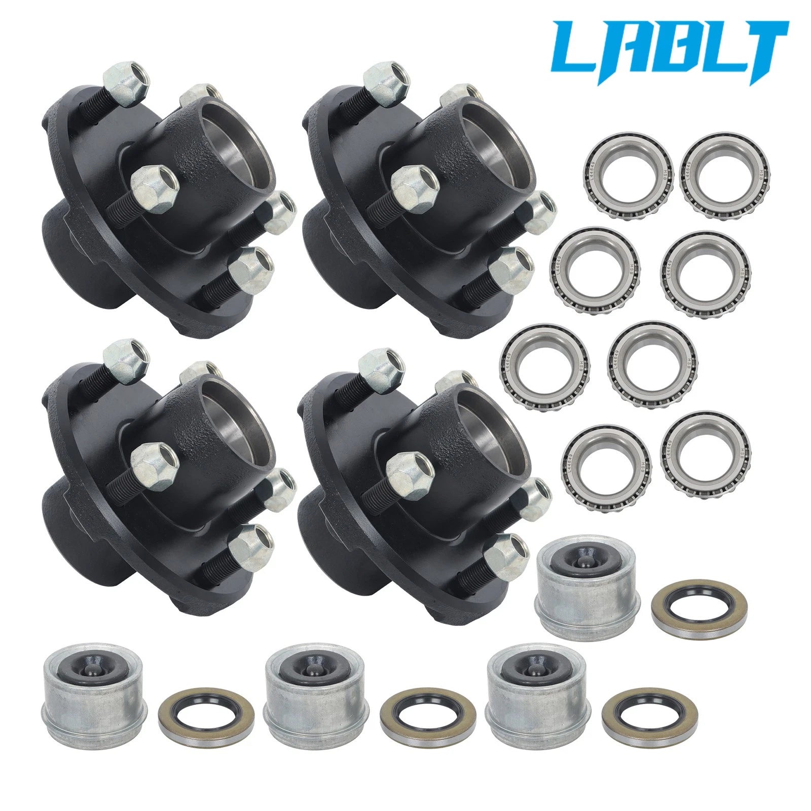 4 Pack Trailer Idler Hub Kits 5 Lugs 5 on 4.5" for 2000 lbs Axle (2000–2023)