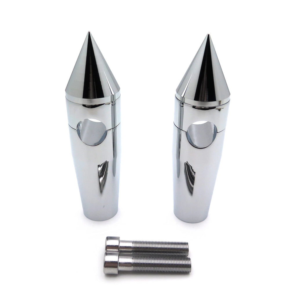 Chrome 1" Spike Billet Handlebar Riser for Harley