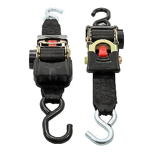 Set of 2 Camco 50031 Retractable Tie Down Straps for Universal Use (6')