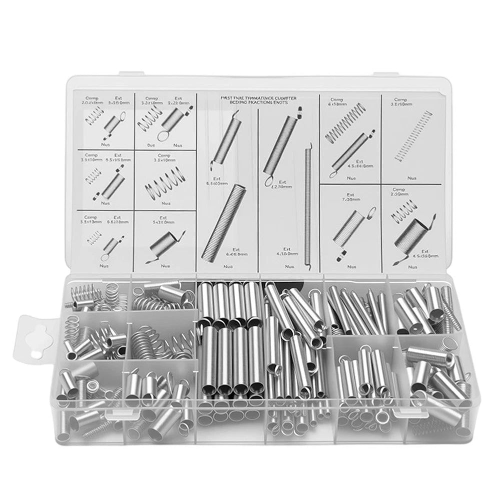 300PCS Metal Tension and Compression Springs Set with 20 Sizes
