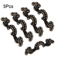 5X Antique Bronze Flower Cabinet Drawer Knob Pull Handle
