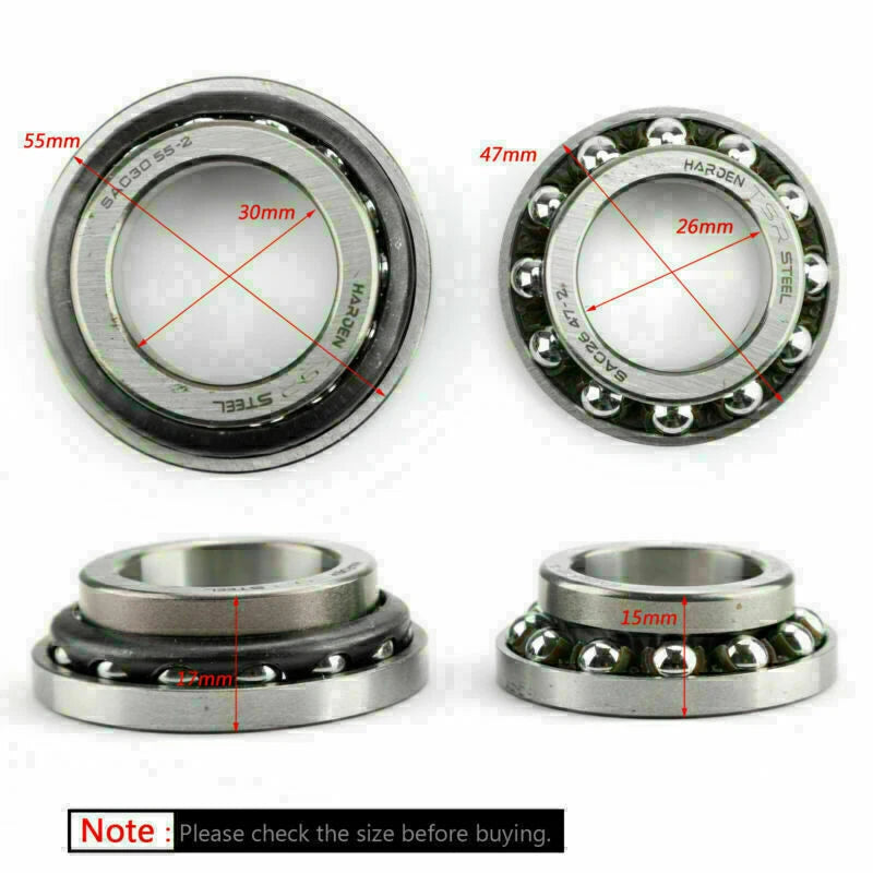 Steering Head Bearing Kit for Honda CB1000R, CB500F, VT750 Shadow (2010–2023) 91016-MR7-003
