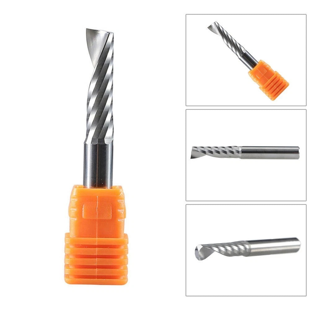 6mm Single Flute Carbide End Mill for Aluminum Alloy (1 Piece)