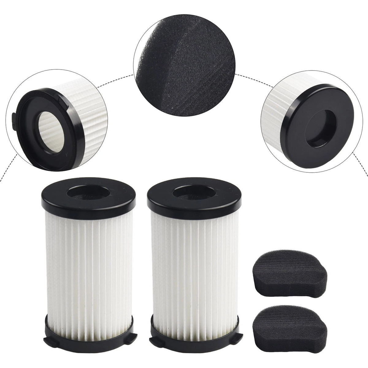 2X Filters for Clatronic BS 1306N, BS 1948