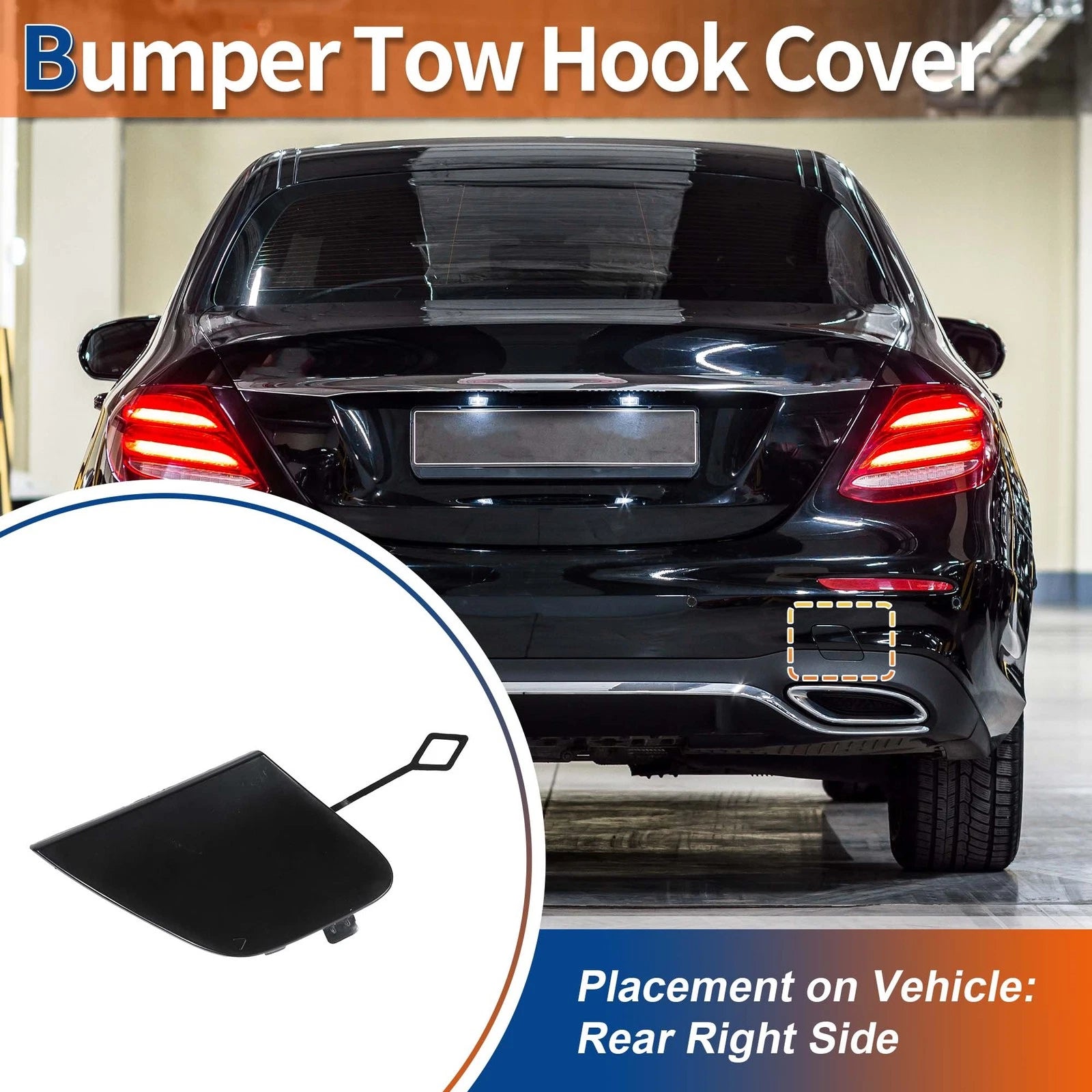 Rear Tow Hook Cover Replacement for Mercedes-Benz E-Class W213 (2016–2023)