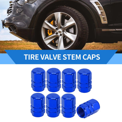 Tire Valve Stem Caps Replacement for Car SUV Bike RV (10x17mm) (8 Pcs)