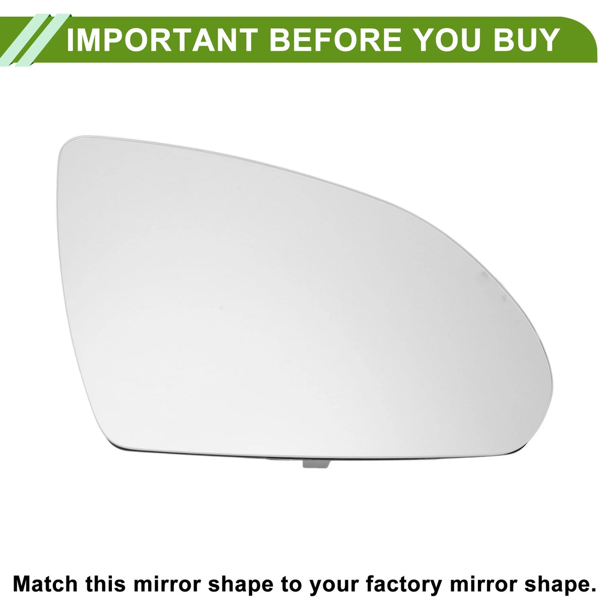 Right Heated Mirror Glass Replacement for Kia Optima (2011–2015) No. 87621D4000