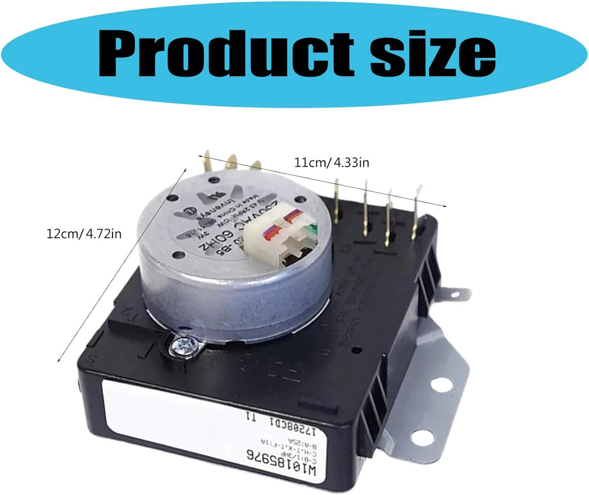 Dryer Timer Switch for W10185976 Models (Precise Drying Control)