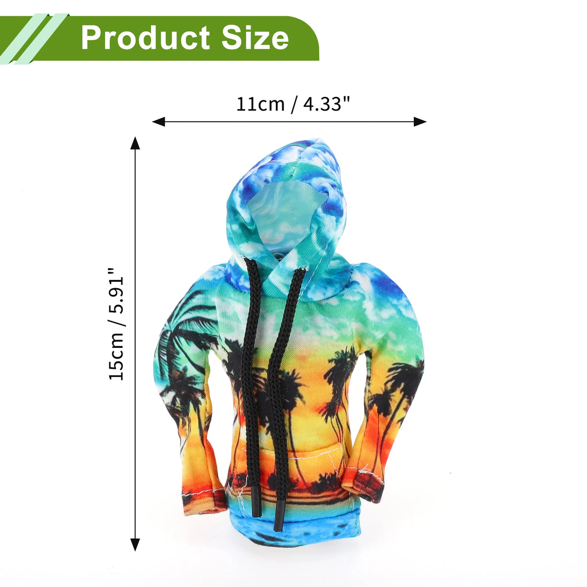 Gear Shift Knob Cover for Universal Cars - Yellow Polyester Coconut Tree