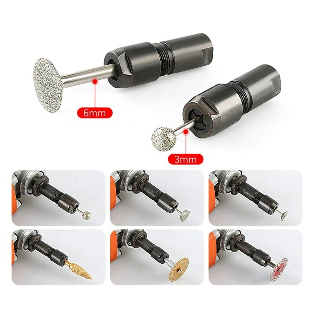 Adapter for 100 Type Angle Grinder to Straight Grinder Chuck