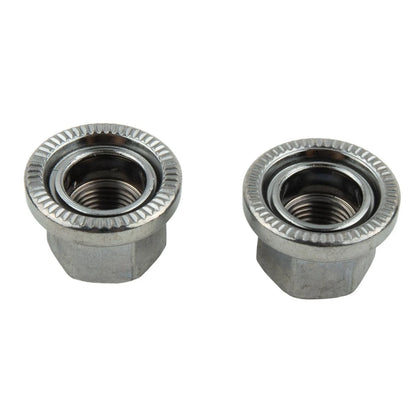 2X M10 Track Wheel Nuts for Bicycles (Anti-skid, Integrated Washer)