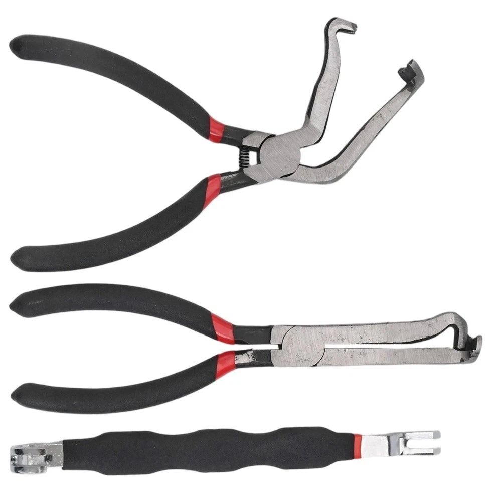 3 Electrical Disconnect Pliers for Locking Connectors + Clamping Plier Set