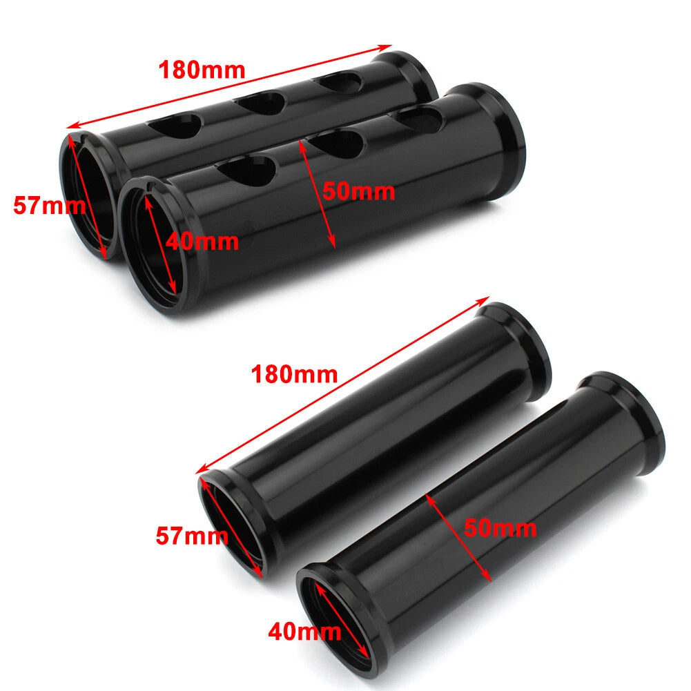 2X Front Fork Covers for Harley 883 1200 (2000–2021) Aluminum Black
