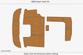 EVA Teak Faux Flooring Mat for Ocean Yacht 40 (1998)