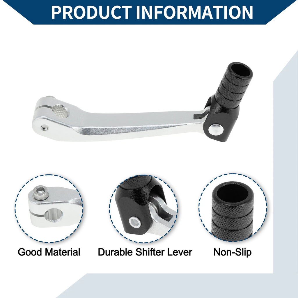 Folding Gear Shifter Lever Replacement for Honda CRF150F (2003–2017) Silver