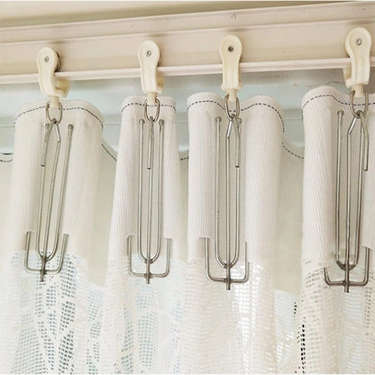 6 Meter Curtain Fabric with 15 Metal Hooks for Replacement Use