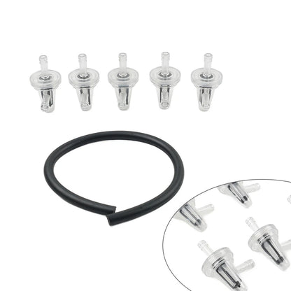 1/4" Inline Motorcycle Fuel Filter for 90 Degree Angle Fuel Line (6mm & 7mm)