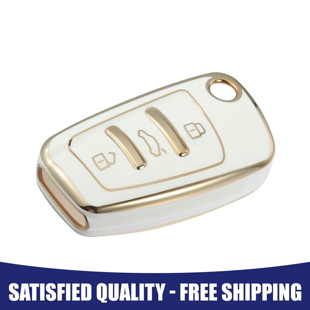 3-Button Car Key Fob Cover TPU Case Replacement for Audi Q3 (2014–2025)