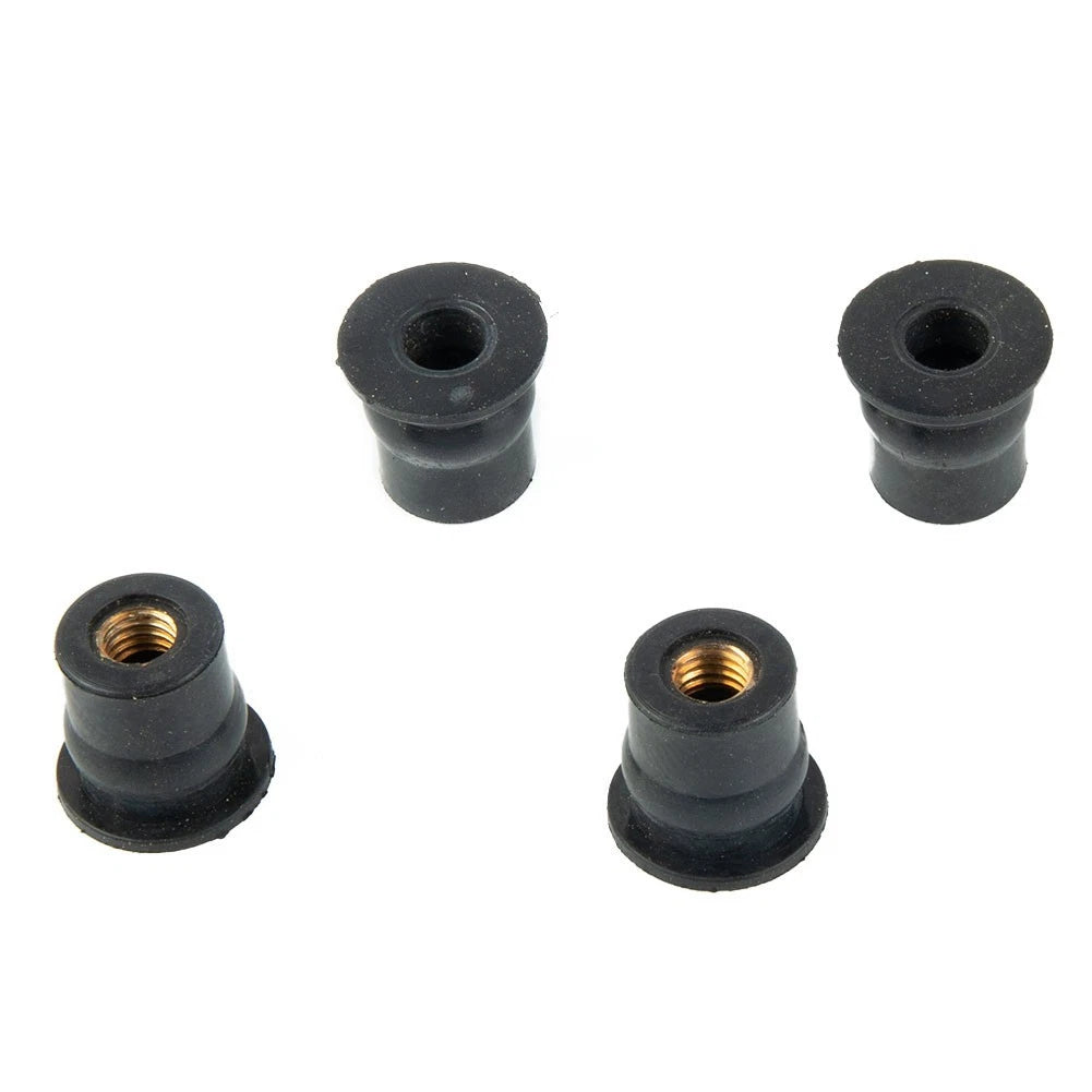 10 Pack Rubber Nuts M6 Vibration Damper for ATV (Motorcycle Windshield)